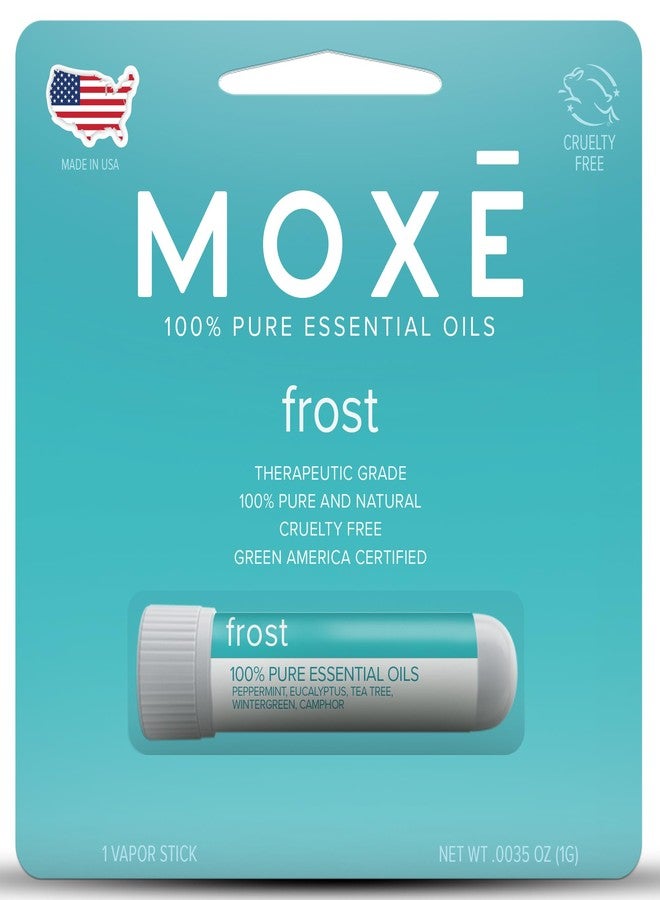 MOXE Frost - Energizing Aromatherapy Nasal Inhaler - Alleviate Headaches, Boost Focus & Energy - Cooling Sinus Blaster - Includes Peppermint, Eucalyptus, & Wintergreen Essential Oils - USA (1-Pack) - Image 1